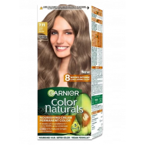 GARNIER COLOR NATURALS 7.11 DEEP ASHY BLONDE — NOURISHING CREAM PERMENANT HAIR COLOR 150 GM